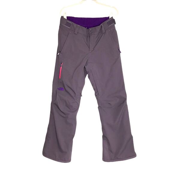 THE NORTH FACE HyVent Ski Snowboard Pant Women 8 Gray Waterproof Insulated Grey - Picture 1 of 14